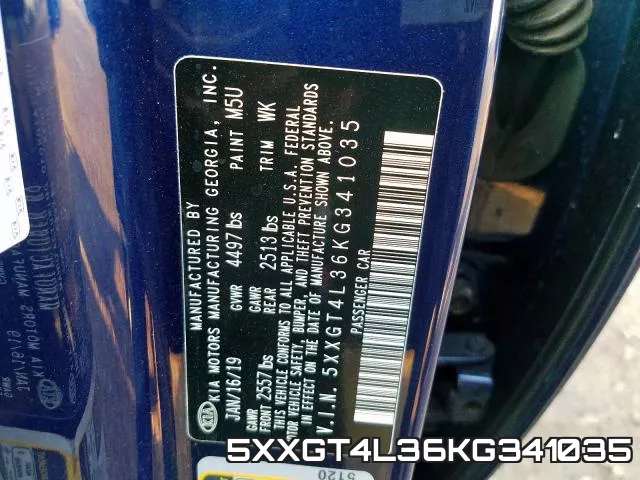 5XXGT4L36KG341035 фото 2