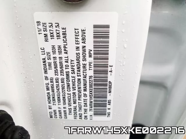 7FARW1H5XKE002276 фото 2