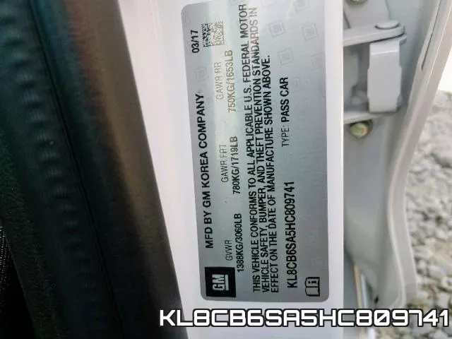 KL8CB6SA5HC809741 фото 2