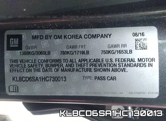 KL8CD6SA1HC730013 фото 10