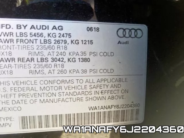 WA1ANAFY6J2204360 фото 2