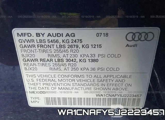 WA1CNAFY5J2223457 фото 10