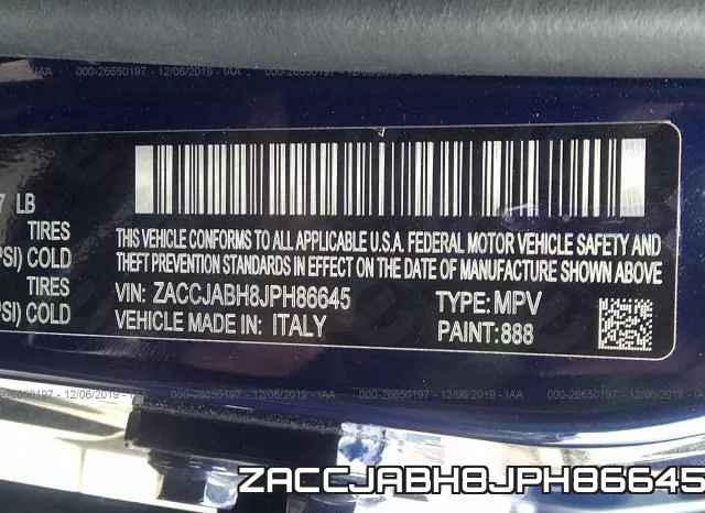 ZACCJABH8JPH86645 фото 10