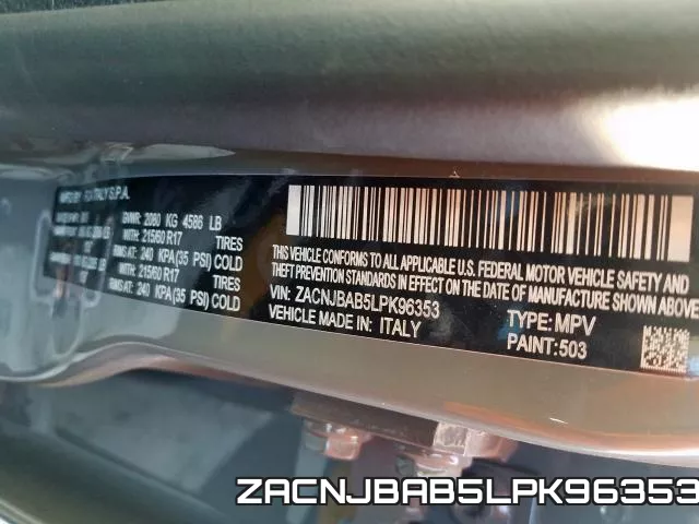 ZACNJBAB5LPK96353 фото 2