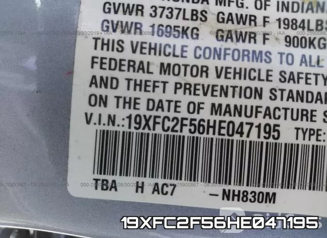 19XFC2F56HE047195 фото 10