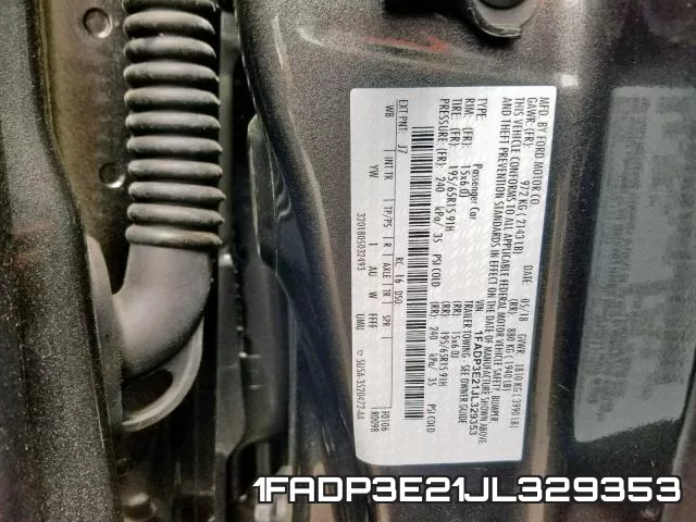 1FADP3E21JL329353 фото 2