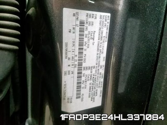 1FADP3E24HL337084 фото 2