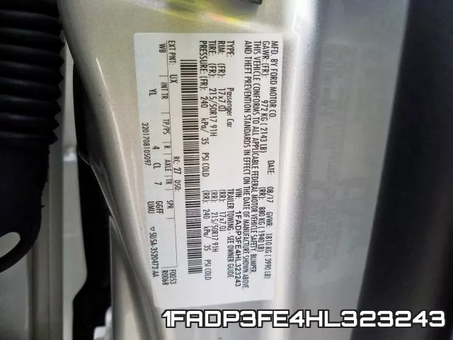 1FADP3FE4HL323243 фото 2