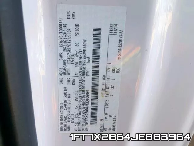 1FT7X2B64JEB83964 фото 2
