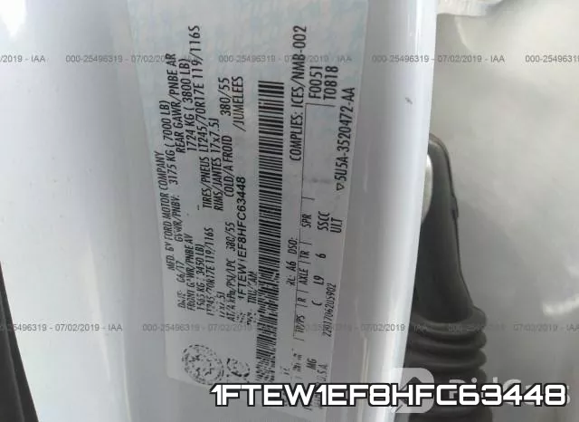 1FTEW1EF8HFC63448 фото 10