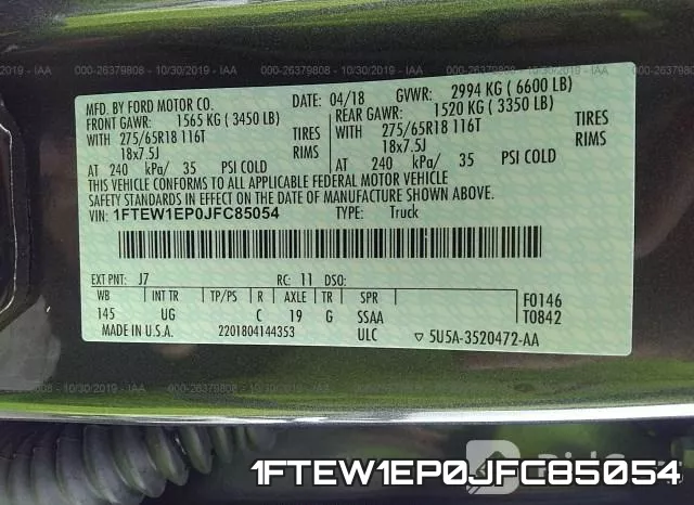 1FTEW1EP0JFC85054 фото 10