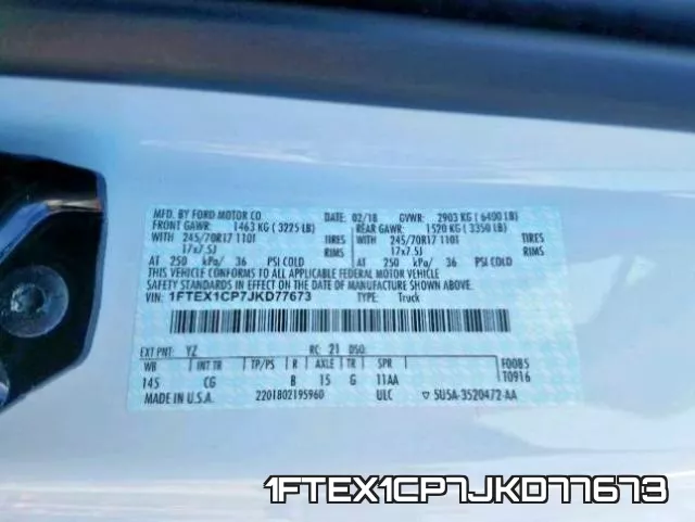 1FTEX1CP7JKD77673 фото 2