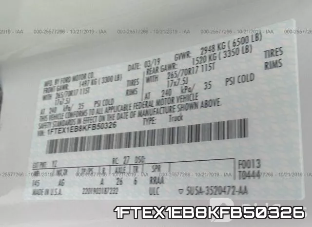 1FTEX1EB8KFB50326 фото 10