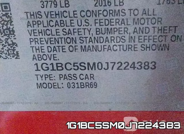 1G1BC5SM0J7224383 фото 10