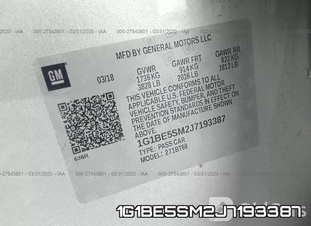 1G1BE5SM2J7193387 фото 10