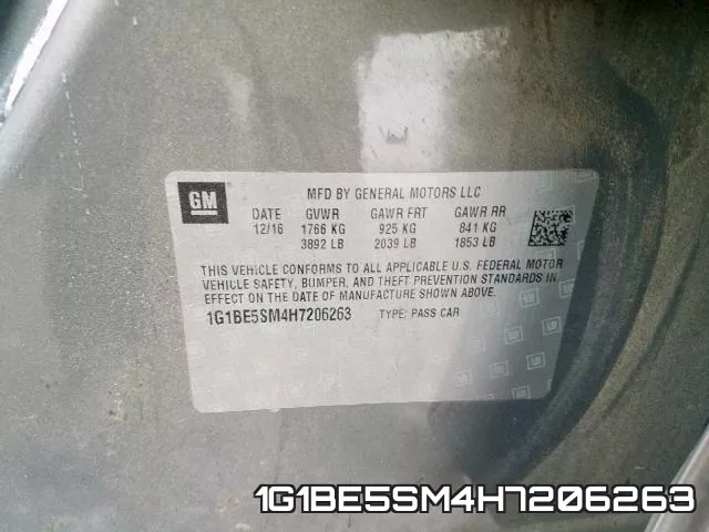 1G1BE5SM4H7206263 фото 2