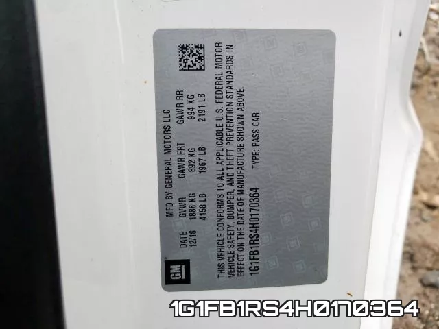 1G1FB1RS4H0170364 фото 2