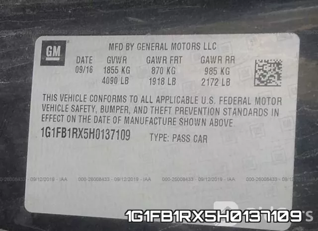 1G1FB1RX5H0137109 фото 10