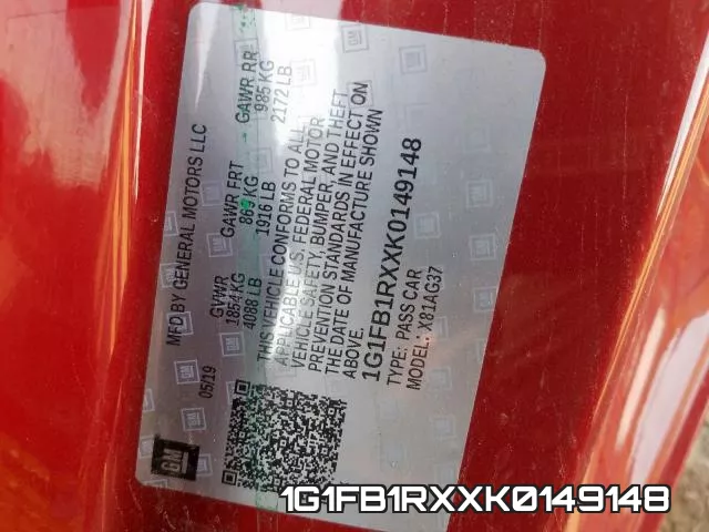 1G1FB1RXXK0149148 фото 2