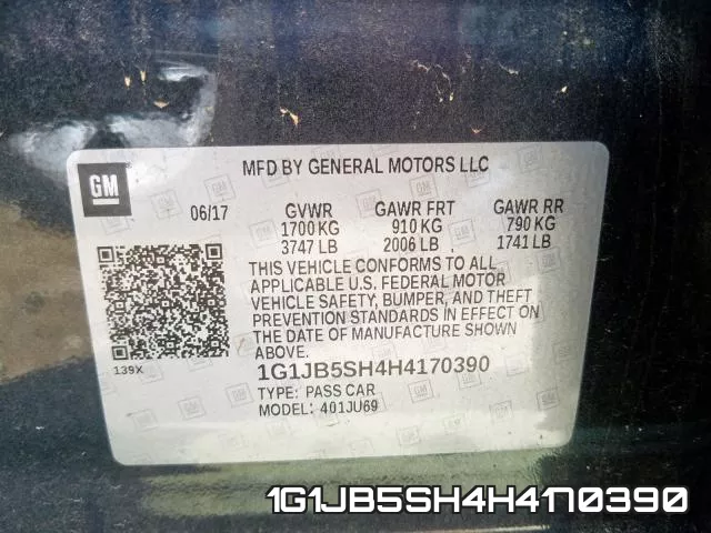 1G1JB5SH4H4170390 фото 2