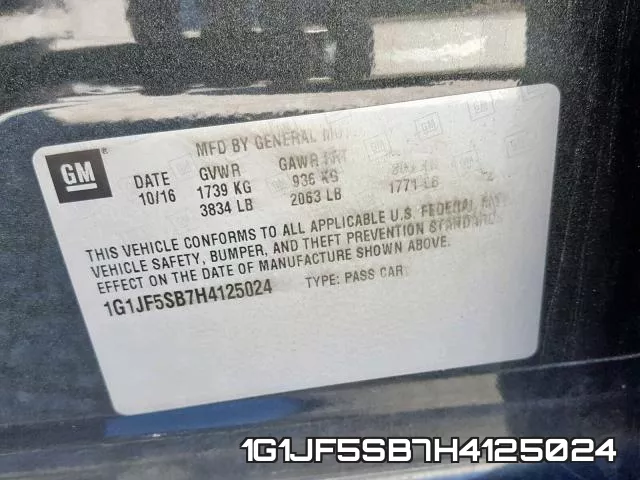 1G1JF5SB7H4125024 фото 2