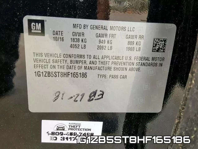 1G1ZB5ST8HF165186 фото 2