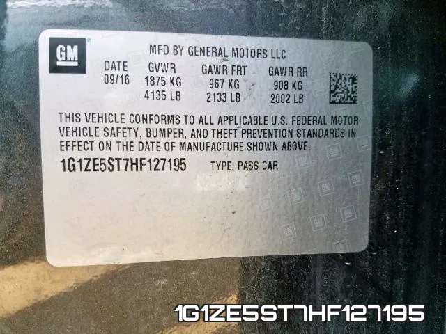 1G1ZE5ST7HF127195 фото 2