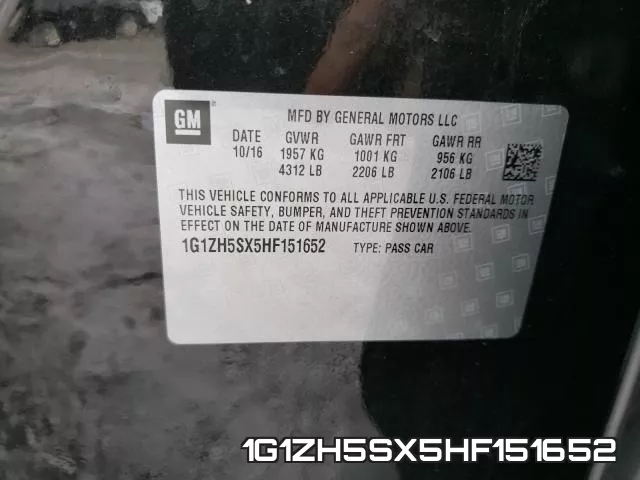 1G1ZH5SX5HF151652 фото 2