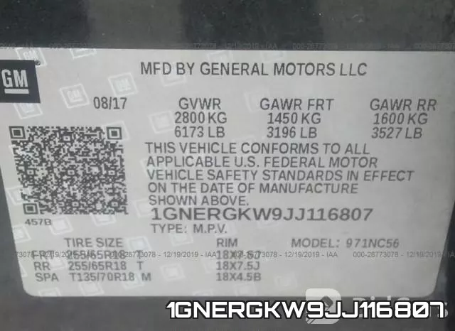 1GNERGKW9JJ116807 фото 10