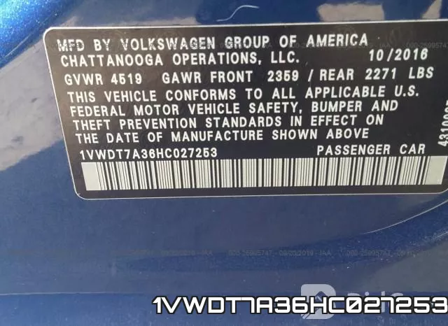 1VWDT7A36HC027253 фото 10