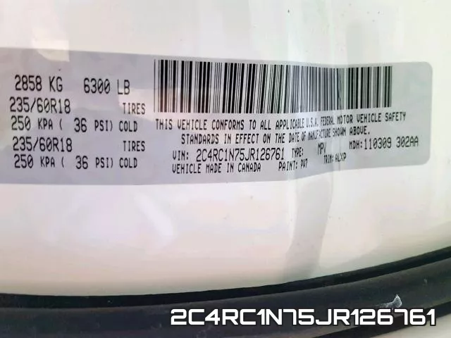 2C4RC1N75JR126761 фото 2