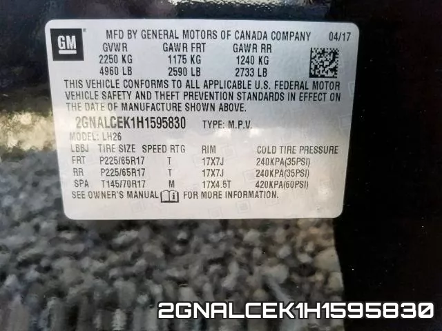 2GNALCEK1H1595830 фото 2