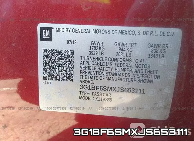 3G1BF6SMXJS653111 фото 10