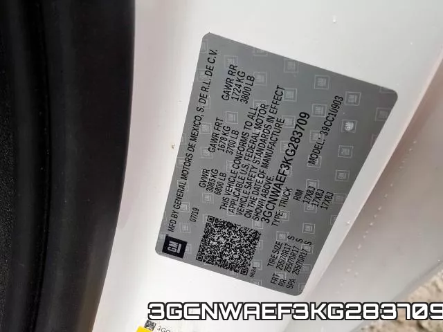 3GCNWAEF3KG283709 фото 2