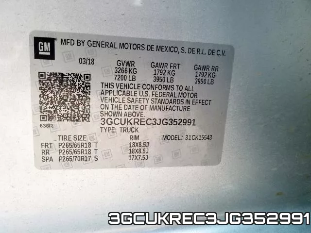 3GCUKREC3JG352991 фото 2