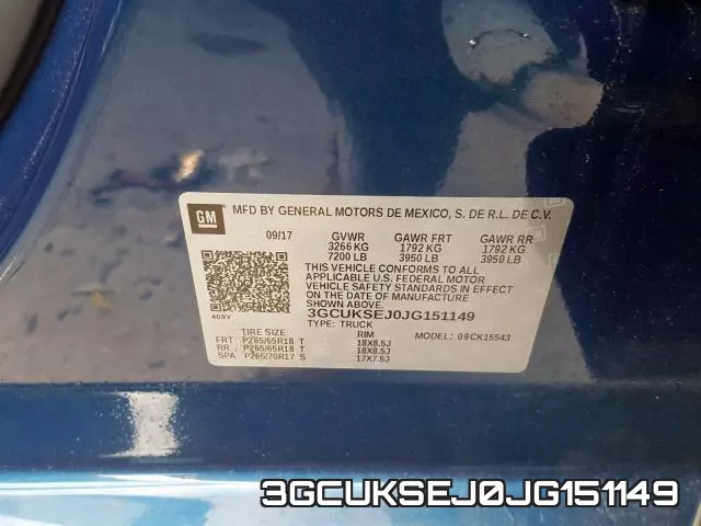 3GCUKSEJ0JG151149 фото 2