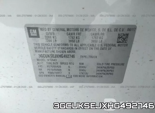 3GCUKSEJXHG492746 фото 10