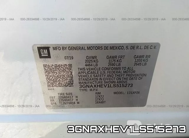 3GNAXHEV1LS515273 фото 10