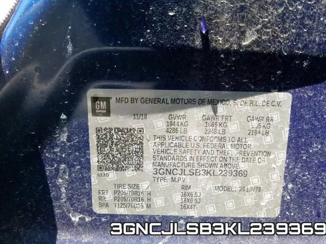 3GNCJLSB3KL239369 фото 2