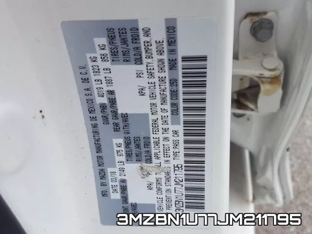 3MZBN1U77JM211795 фото 2