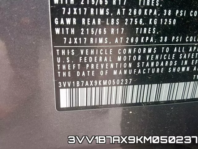 3VV1B7AX9KM050237 фото 2