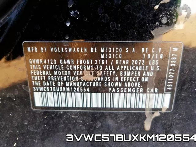 3VWC57BUXKM120554 фото 2