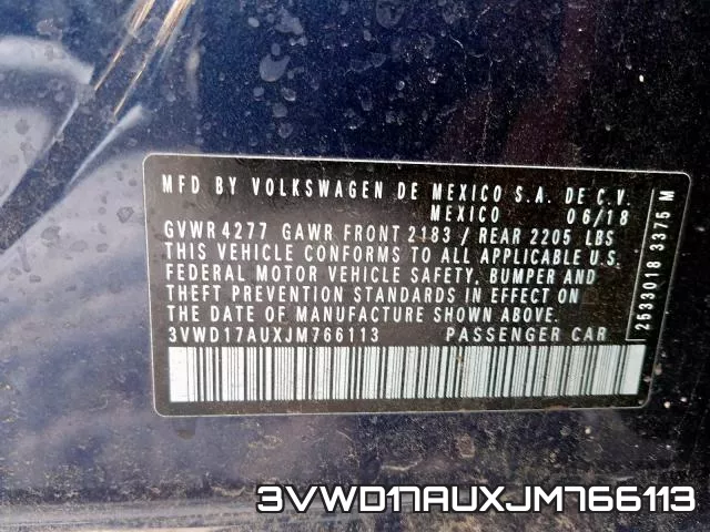 3VWD17AUXJM766113 фото 2