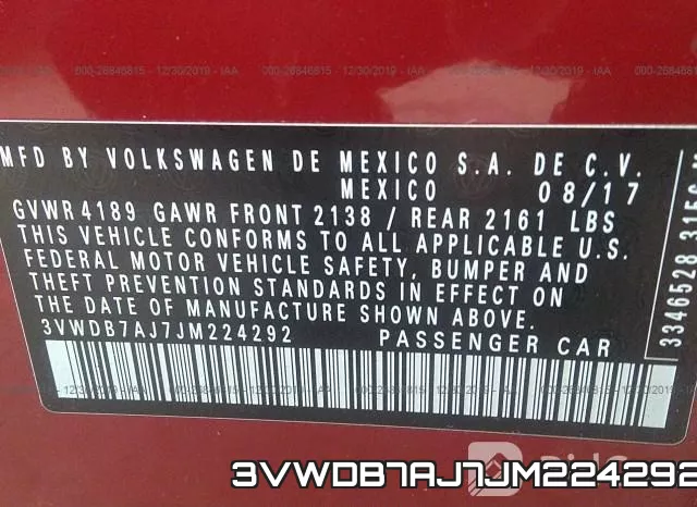 3VWDB7AJ7JM224292 фото 10