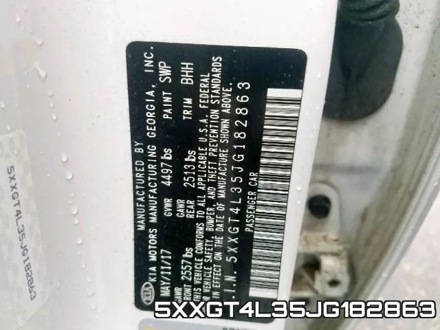 5XXGT4L35JG182863 фото 2