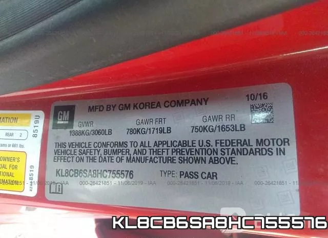 KL8CB6SA8HC755576 фото 10
