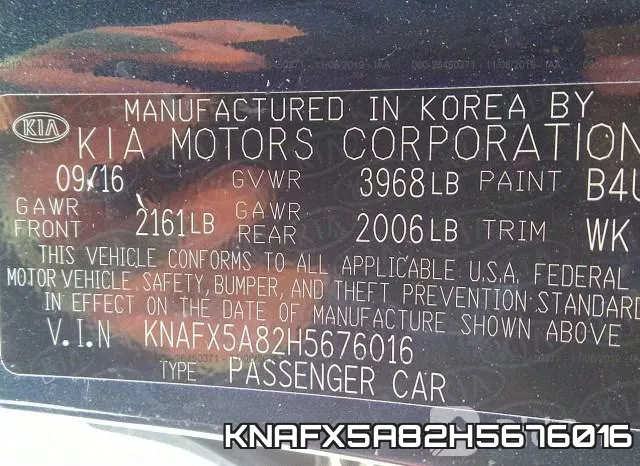 KNAFX5A82H5676016 фото 10