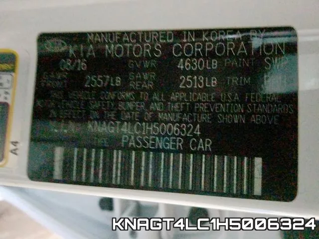 KNAGT4LC1H5006324 фото 2