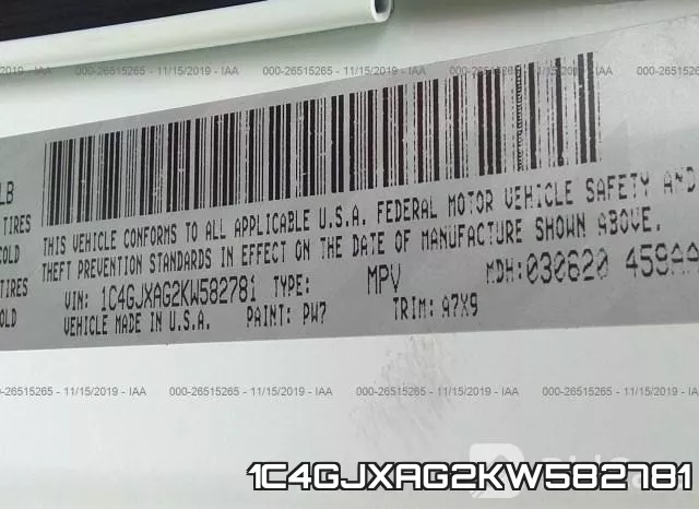 1C4GJXAG2KW582781 фото 10