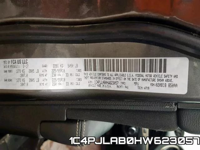 1C4PJLAB0HW623057 фото 2